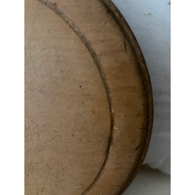 Round English Biscuit/Bread Bowl With Bread Carving For Sale - Image 4 of 7