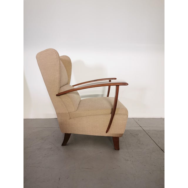 Walnut Armchair by Osvaldo Borsani for Arredamenti Borsani Varedo, 1940s For Sale - Image 6 of 9