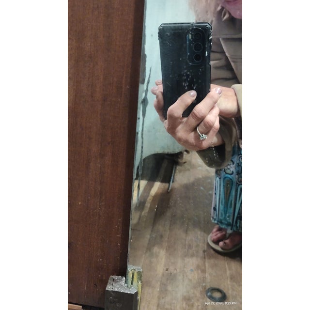 Stunning 5x4' Custom Redwood Mirror – 1950s Vintage & Local Artistry For Sale - Image 6 of 10