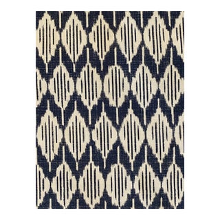 Thibaut by Anna French Balin Ikat Cotton Linen Blend Fabric 1 1/2 Yards For Sale