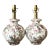 Peacock Floral Retro Pattern Table Lamps - Set of Two For Sale