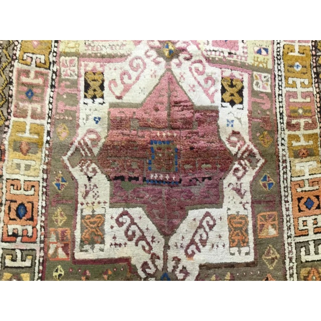 Beautiful antique Turkish Village rug from central size 4 ft. 4 inches by 7 ft. 1 inch, circa1920, gorgeous medallion with...