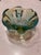 Mid-Century Modern Mid-Century Green & Turquoise Sculptural Art Glass Bowl For Sale - Image 3 of 9
