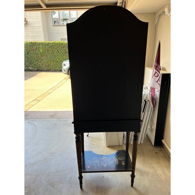 Late 20th Century Late 20th Century Maitland-Smith Black & Gold Chinoiserie Painted Bookcase / Display Shelf For Sale - Image 5 of 16