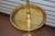Vintage Mid-Century Torchiere Floor Lamp Gallery Edge Center Round Brass Tray Table For Sale - Image 4 of 12