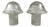 Vintage Glass Mushroom Table Lamps from Peill & Putzler, 1970s, Set of 2 For Sale