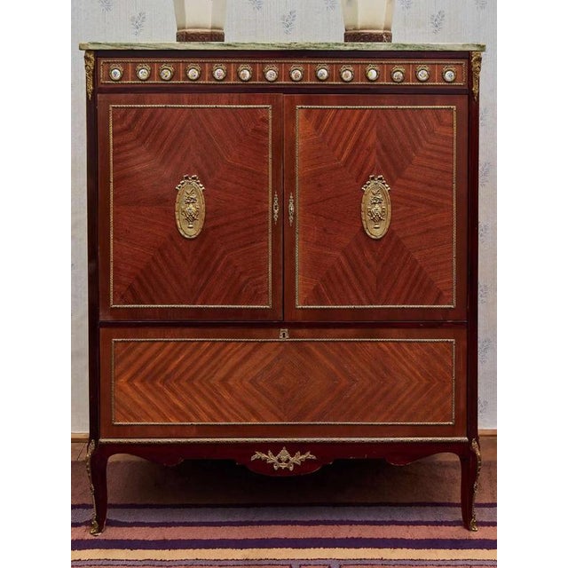 Metal TV Cabinet with Marble Top For Sale - Image 7 of 17