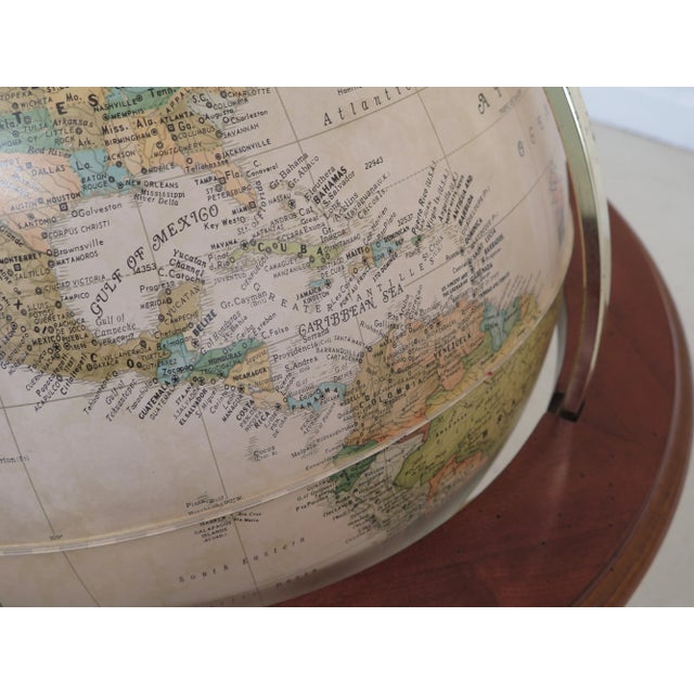 Heritage Collection Lighted World Globe on Stand For Sale - Image 10 of 13