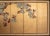 Japanese C. 1970s Chinese Six-Panel Gold Leaf Style Painted Screen "Blossoming Plum Tree" For Sale - Image 3 of 14