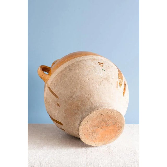 Orange Large French Glazed Ochre Jug, 19th Century For Sale - Image 8 of 9