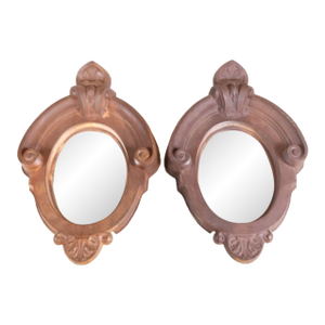 19th Century Pair of Cast Iron Oeil-De-Boeuf Mirrors