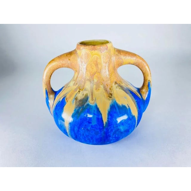Flamed Pitcher and Sandstone Vase by Gilbert Metenier, Set of 2 For Sale - Image 3 of 11