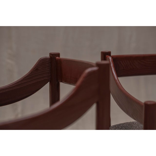 Black Burgundy Carimate Armchairs by Vico Magistretti, Italy, 1960s, Set of 4 For Sale - Image 8 of 18