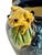 Mid 20th Century Vintage Italian Majolica Frog-Handle Cachepot Planter | Blue Glazed Pottery Vase, 4” For Sale - Image 5 of 10