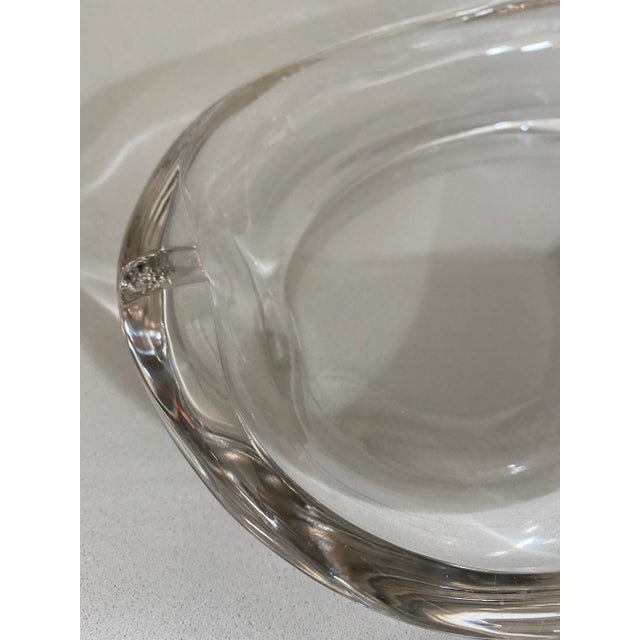 Mid 20th Century Large Glass Kidney Shaped Ashtray For Sale - Image 4 of 8