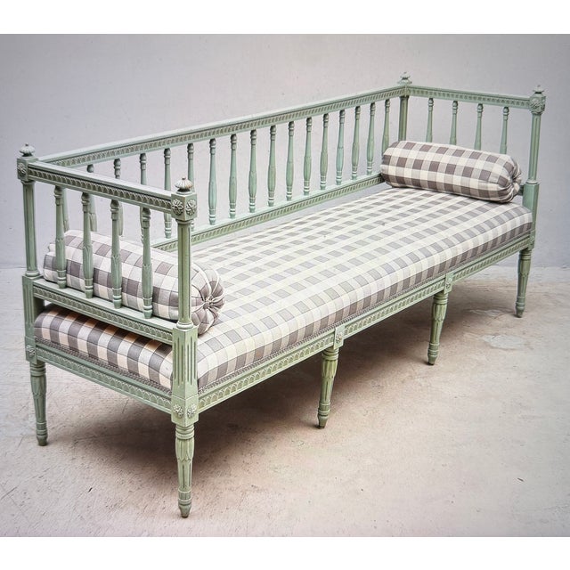 Sengustavian Swedish Bench, 1890s For Sale - Image 4 of 5