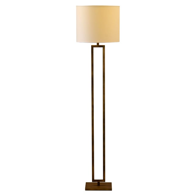 Not Yet Made - Made To Order Italian Mira Floor Lamp in Burnished Metal with Fabric Shade For Sale - Image 5 of 5