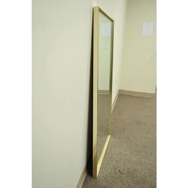 Vintage Mid Century Modern Paul McCobb Style Brass Tone Beveled Glass Mirror For Sale In Philadelphia - Image 6 of 10