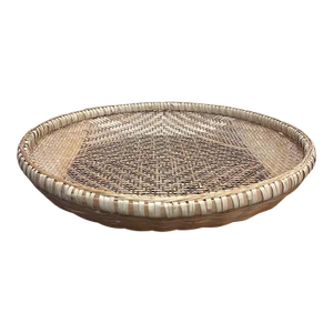 1970s Vintage Rattan Woven Basket