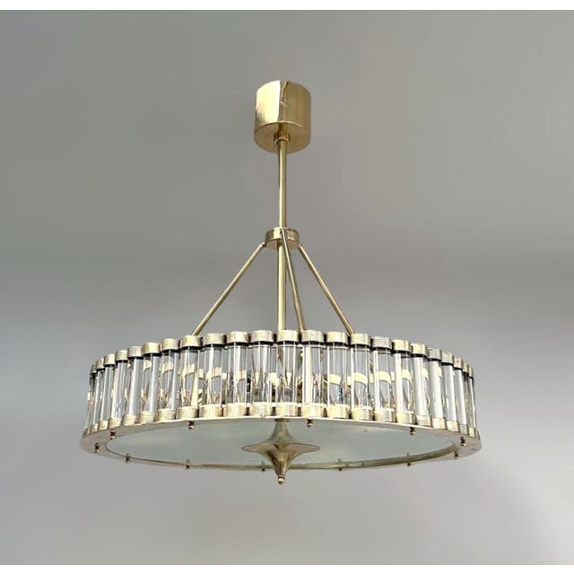 Art Deco 21st Century Murano Drum Chandelier by Fabio LTD For Sale - Image 3 of 8
