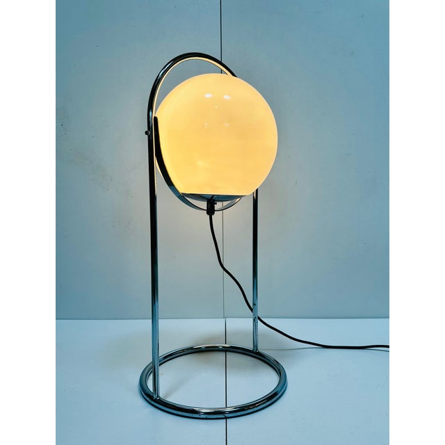 Mid-Century Space Age Modern Spherical Floor Lamp in Glass and Chrome, Germany, 1960s For Sale - Image 4 of 18