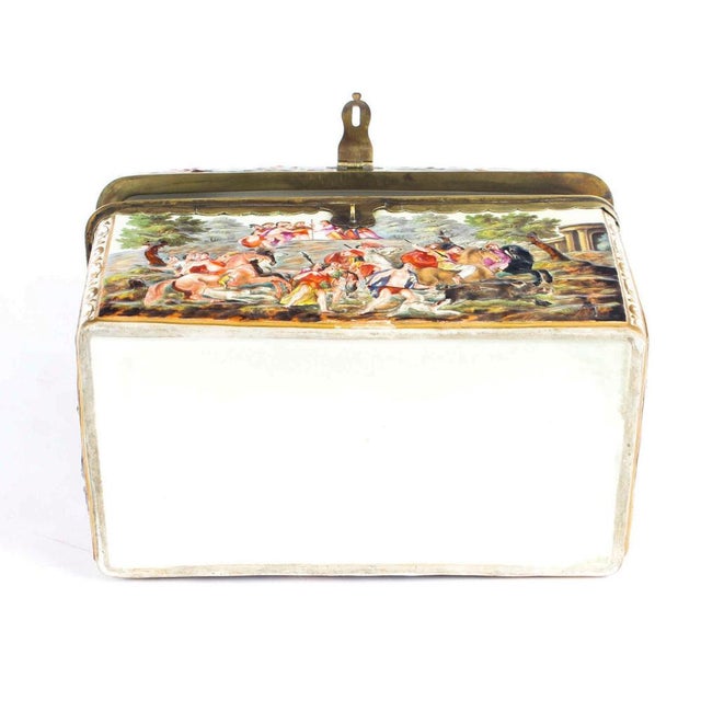 19th Century Italian Capodimonte Porcelain Table Casket For Sale - Image 17 of 18
