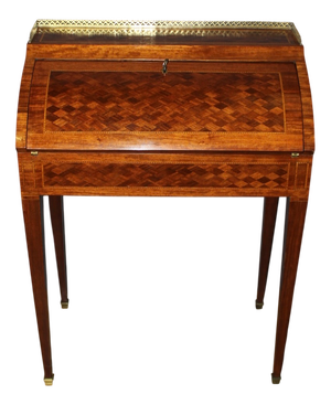 Louis XVI Style Marquetry Roll-Top Desk, 1890s