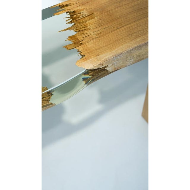 Fracture Bois Déchiré Sculptural Console Table by Meubles Thouret For Sale - Image 4 of 7