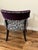 Custom Mid-Century Library Chair - Plum Scalamandre Velvet & Black/White Chenille - Restored Accent Chair For Sale In Austin - Image 6 of 11