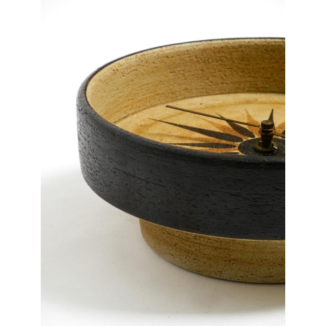 Handmade Round Ceramic Wall Clock, 1970s For Sale - Image 15 of 18