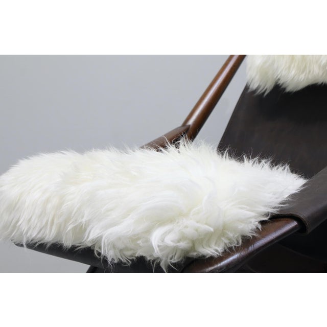 Sheepskin and Leather Armchairs with Headrests by W.D. Andersag, 1959, Set of 2 For Sale - Image 15 of 17