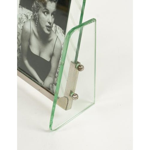 Mid-Century Picture Frame in Glass and Steel attributed to Fontana Arte, Italy, 1950s For Sale - Image 11 of 15