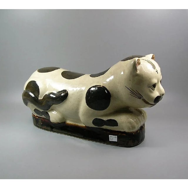 Antique Chinese Cizhou-Ware Ceramic 'Cat' Pillow For Sale - Image 11 of 11