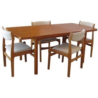 Mid Century Modern Teak Dining Set For Sale