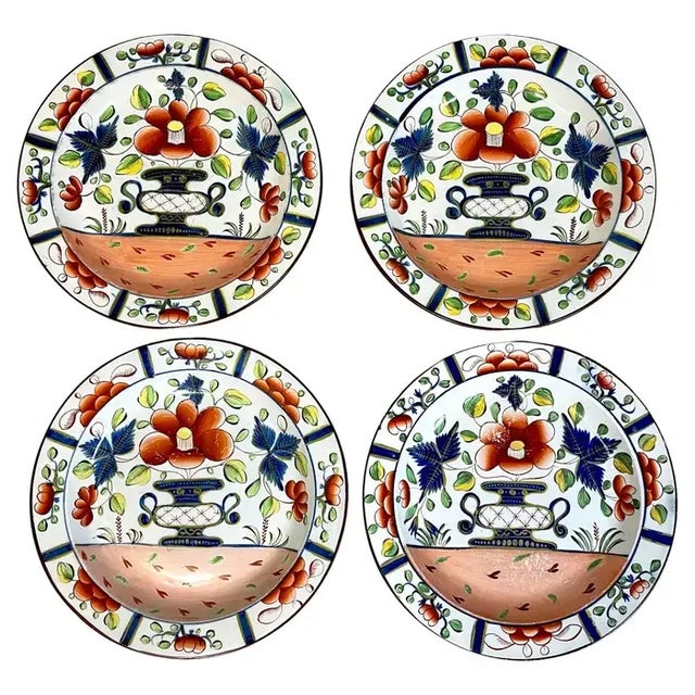 Late 19th Century Gaudy Dutch 'Urn' Pattern 10' Plates - Set of 4 For Sale - Image 12 of 12