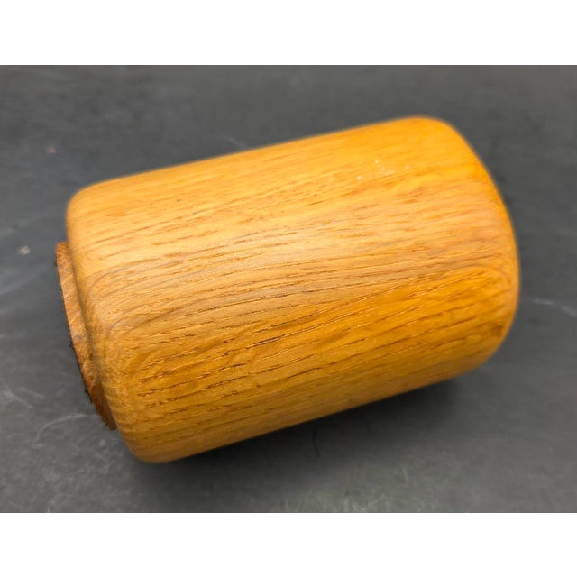Mid-Century Modern 1980s Eldon Woodline 6500 Oak Wood Pencil Holder For Sale - Image 3 of 9