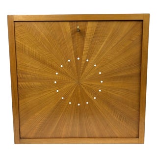 1930s French Sunburst Wood Wall Hung Desk Attributed to Maison Dominique For Sale