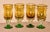 4 – Cocktail Goblets Made in Mexico Hand Blown Amber Glass Barware, Stemware This Absolutely Gorgeous, Collectible And...