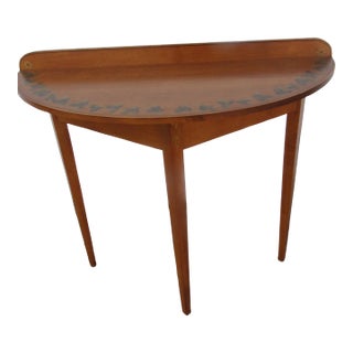 1980s Hitchcock Farmhouse Console Demilune For Sale