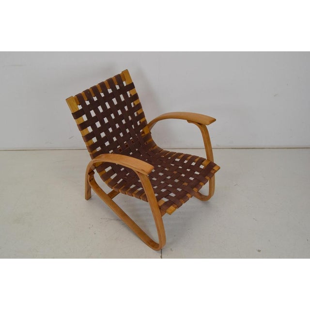 Bent Beechwood Armchair by Jan Vaněk, 1930s For Sale - Image 4 of 18