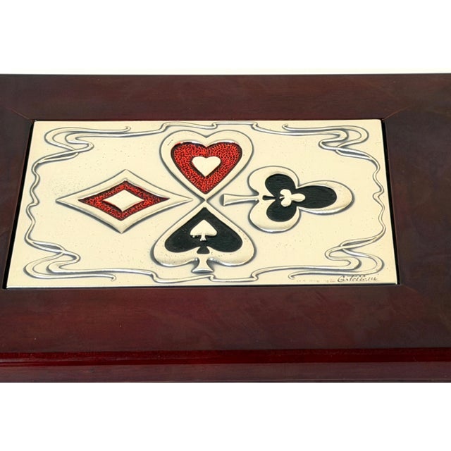Mid-Century Modern Sterling Silver & Enamel Playing Card Box, Castellini, Italy For Sale - Image 4 of 18