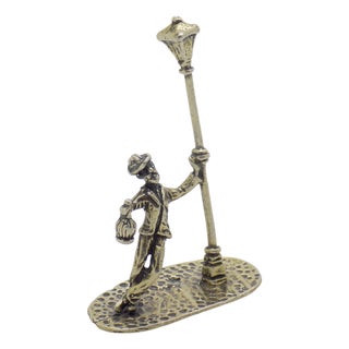 Vintage Italian Silver Drunken Man Figurine, 1980s For Sale