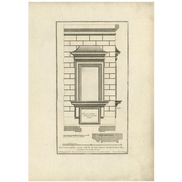 De Rossi, Palazzo Chigi, 1710, Paper For Sale