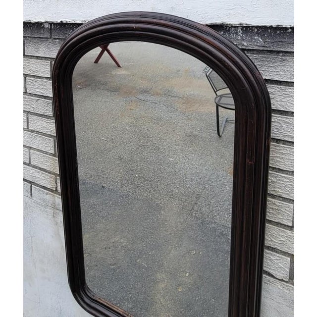 19th Century American Victorian Walnut Wall Mirror Restored With New Mirror For Sale - Image 11 of 13
