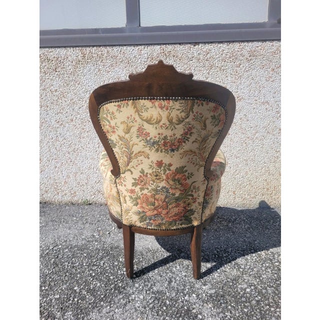 Louis Philippe Style Living Room Armchair, 1940s For Sale - Image 10 of 15