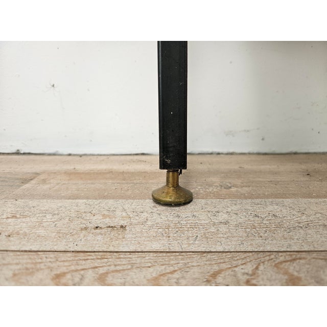 Iron and Teak Wall Coat Rack with Brass Hangers, 1960 For Sale - Image 9 of 10