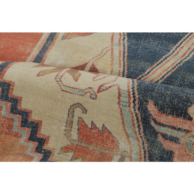 Antique Bakshaish Tribal Rug in Colorful Geometric Medallion Design - Rug & Kilim For Sale In New York - Image 6 of 7