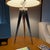 1980s Brushed Steel Tripod Table Lamp For Sale - Image 4 of 10