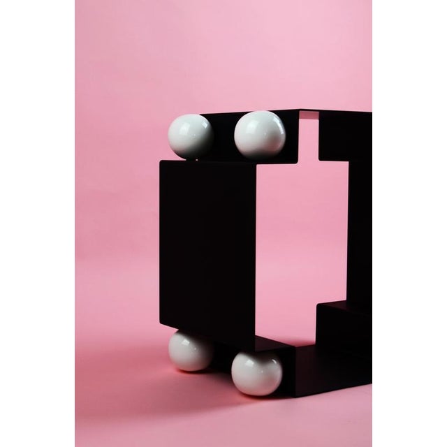 Not Yet Made - Made To Order Yin Yang Side Table in Steel and Porcelain by Auste Ost For Sale - Image 5 of 17