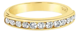 3MM Half Carat Diamond Wedding Band, Size 6